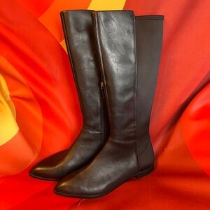 Nine West Black Leather High Boots